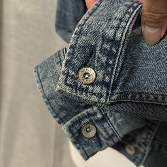 Merona Denim Jacket-Sz S-99 Cotton-Button Front-EUC - Picture 5 of 15